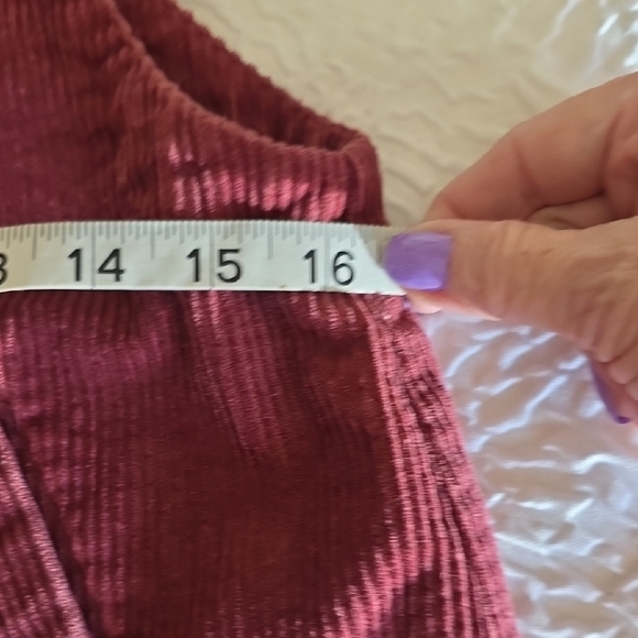 Harper Heritage Corduroy Pinafore Overall Dress Maroon Burgundy S - Picture 6 of 7